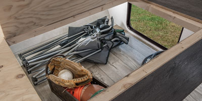 2026 Venture RV Sienna CB130CRD Travel Trailer Bed Storage