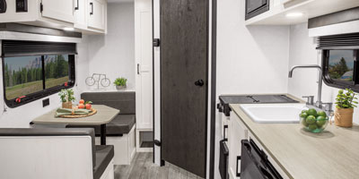 2026 Venture RV Sienna CB130CRD Travel Trailer Kitchen and Dinette