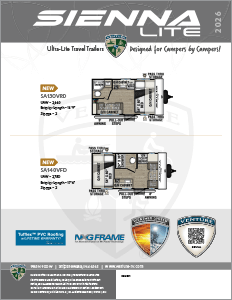 2026 Venture RV Sienna Lite Travel Trailers Flyer