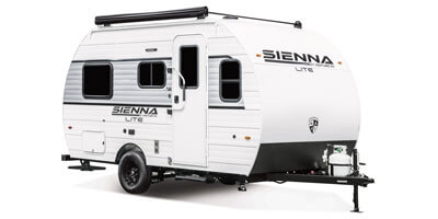 2026 Venture RV Sienna Lite SA140VFD Travel Trailer Exterior Front 3-4 Door Side