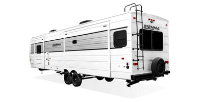 2025 Venture RV Sienna SA293VIK Travel Trailer Exterior Rear 3-4 Off Door Side