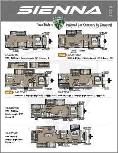 2026 Venture RV Sienna Travel Trailers Flyer