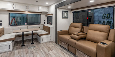 2026 Venture RV Sienna SA241VRD Travel Trailer Dinette and Theater Seating