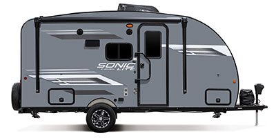2023 Venture RV Sonic Lite SL150VRB Travel Trailer Exterior Side Profile Door Side