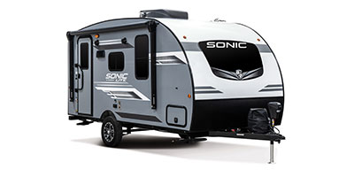 2023 Venture RV Sonic Lite SL150VRK Travel Trailer Exterior Front 3-4 Door Side
