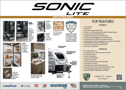 2024 Venture RV Sonic Lite Ultra Lite Travel Trailers Floorplan Poster