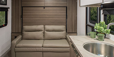 2024 Venture RV Sonic Lite SL150VRB Travel Trailer Sofa