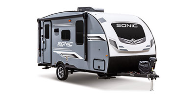 2024 Venture RV Sonic Lite SL150VRK Travel Trailer Exterior Front 3-4 Door Side