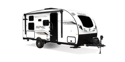 2025 Venture RV Sonic Lite SL169VUD Travel Trailer Exterior Front 3-4 Door