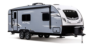 2024 Venture RV Sonic SN231VRK Travel Trailer Exterior Front 3-4 Door Side