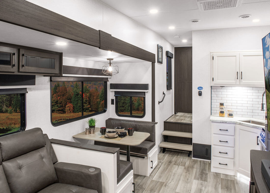 2026 Venture RV SportTrek STF312VTB All New Fifth Wheel Kitchen