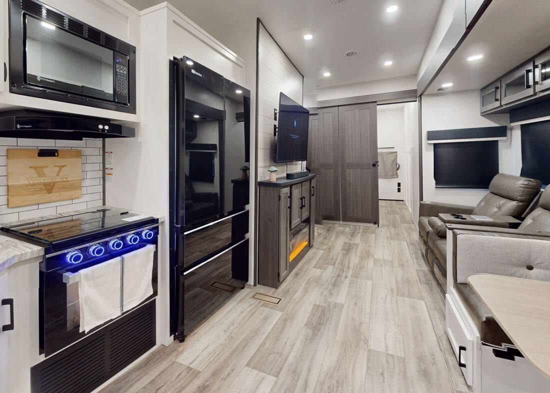 2026 Venture RV SportTrek STF312VTB Fifth Wheel Living Room