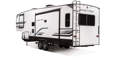 2026 Venture RV SportTrek STF303VIK Fifth Wheel Exterior Rear 3-4 Off Door Side