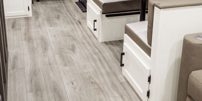 2026 Venture RV SportTrek STF303VIK Fifth Wheel Dinette Storage 3