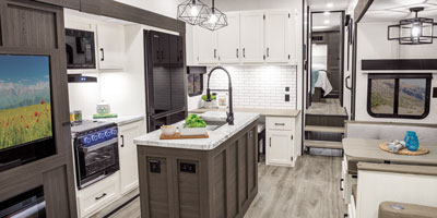 2026 Venture RV SportTrek STF303VIK Fifth Wheel Kitchen