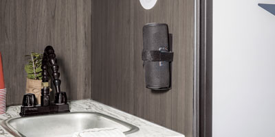 2026 Venture RV SportTrek STF312VTB Fifth Wheel Exterior JBL Speaker