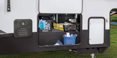 2026 Venture RV SportTrek STF312VTB Fifth Wheel Exterior Pass Through Storage