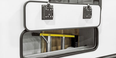 2026 Venture RV SportTrek Stinger STS222VUD Travel Trailer Exterior Side Storage