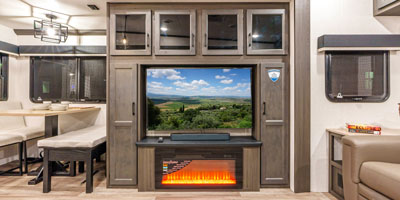 2025 Venture RV SportTrek Touring Edition STTF353VIK Fifth Wheel Entertainment Center