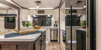 2025 Venture RV SportTrek Touring Edition STTF353VRK Fifth Wheel Kitchen