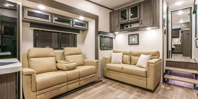 2025 Venture RV SportTrek Touring Edition STTF353VRK Fifth Wheel Living Room
