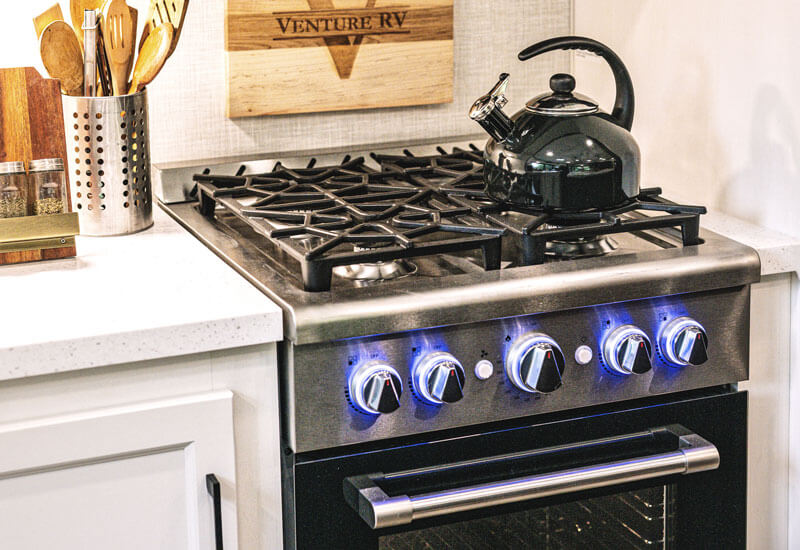 2026 Venture RV SportTrek Touring Edition STTF353VRK Fifth Wheel 24 Inch Oven with 4 Burner Cooktop