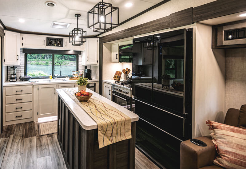 2026 Venture RV SportTrek Touring Edition STTF353VRK Fifth Wheel Kitchen 18 CU FT Refrigerator