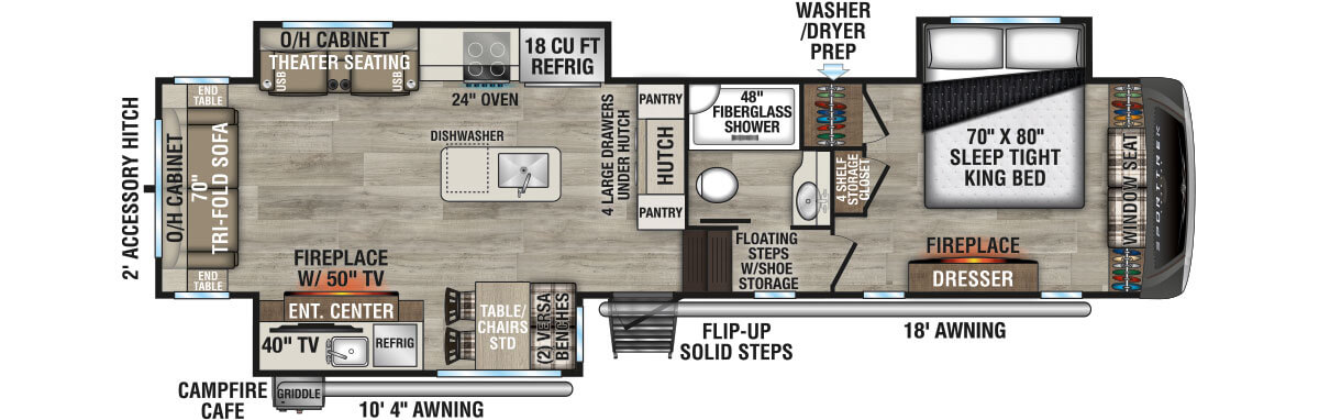 2026 Venture RV SportTrek Touring Edition STTF353VIK Fifth Wheel Floorplan