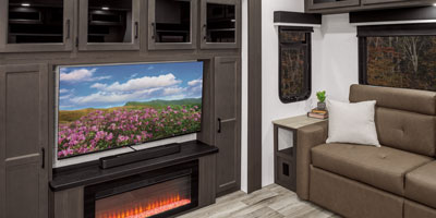 2026 Venture RV SportTrek Touring Edition STTF353VIK Fifth Wheel Entertainment Center TV