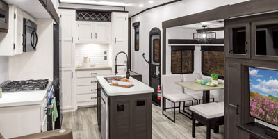 2026 Venture RV SportTrek Touring Edition STTF353VIK Fifth Wheel Kitchen Windows