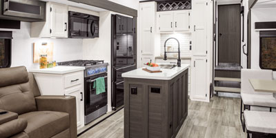 2026 Venture RV SportTrek Touring Edition STTF353VIK Fifth Wheel Kitchen