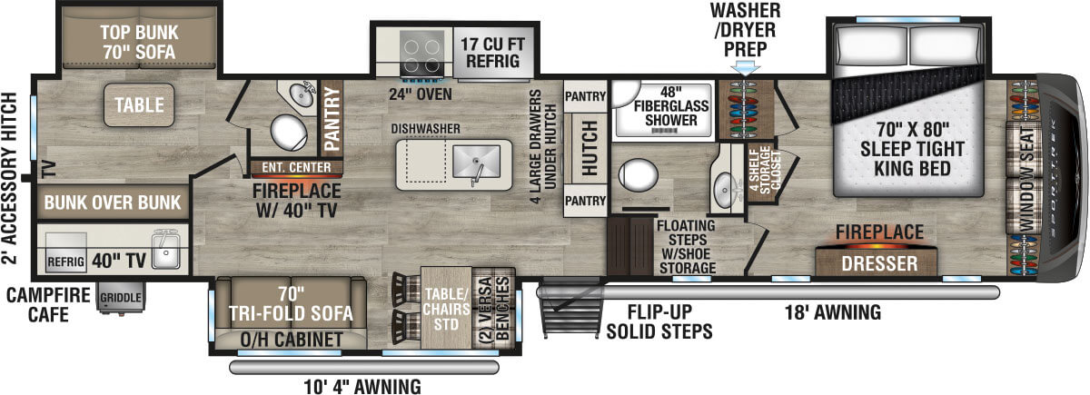 2027 Venture RV SportTrek Touring Edition STTF354VBH Fifth Wheel Floorplan