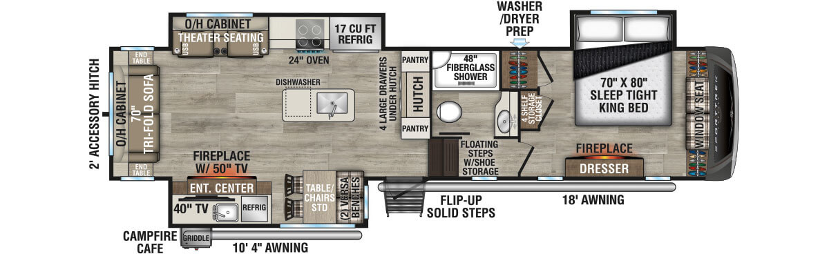 2026 Venture RV SportTrek Touring Edition STTF353VIK Fifth Wheel Floorplan