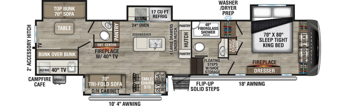 2026 Venture RV SportTrek Touring Edition STTF354VBH Fifth Wheel Floorplan