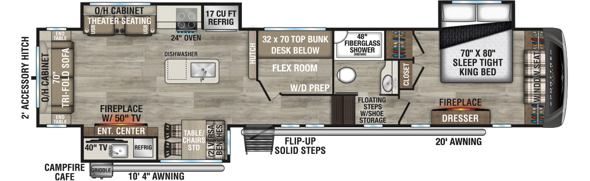 2026 Venture RV SportTrek Touring Edition STTF363VFR Fifth Wheel Floorplan