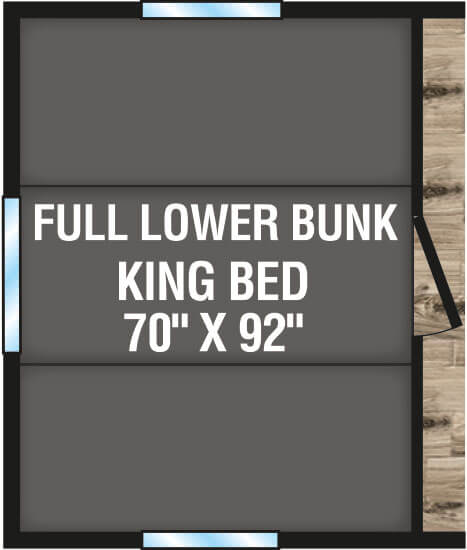 2023 Venture RV Travel Trailer Floorplan Full Lower Bunk Option