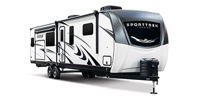 2024 Venture RV SportTrek Touring Edition STT343VIK Travel Trailer Exterior Front 3-4 Door Side