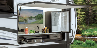 2026 Venture RV SportTrek Touring Edition STT333VMI Travel Trailer Exterior Kitchen