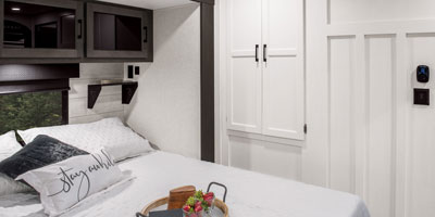 2026 Venture RV SportTrek Touring Edition STT333VMI Travel Trailer Bedroom Cabinets