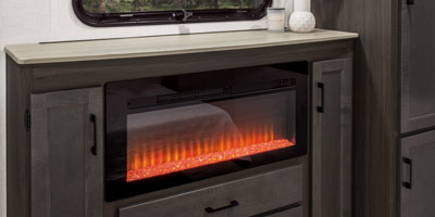 2026 Venture RV SportTrek Touring Edition STT333VMI Travel Trailer Bedroom Fireplace