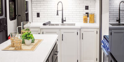 2026 Venture RV SportTrek Touring Edition STT333VMI Travel Trailer Kitchen Cabinets