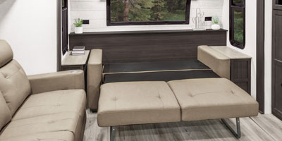 2026 Venture RV SportTrek Touring Edition STT333VMI Travel Trailer Living Room Fold Out Bed