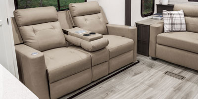 2026 Venture RV SportTrek Touring Edition STT333VMI Travel Trailer Living Room Theater Seats 1