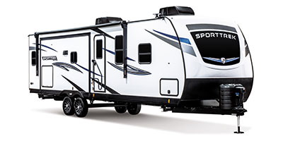 2024 Venture RV SportTrek ST312VIK Travel Trailer Exterior Front 3-4 Door Side