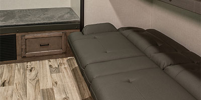 2024 Venture RV SportTrek ST333VIK Travel Trailer Bunk Room Sofa Down