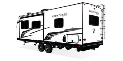 2025 Venture RV SportTrek ST251VFK Travel Trailer Exterior Rear 3-4 Off Door Side