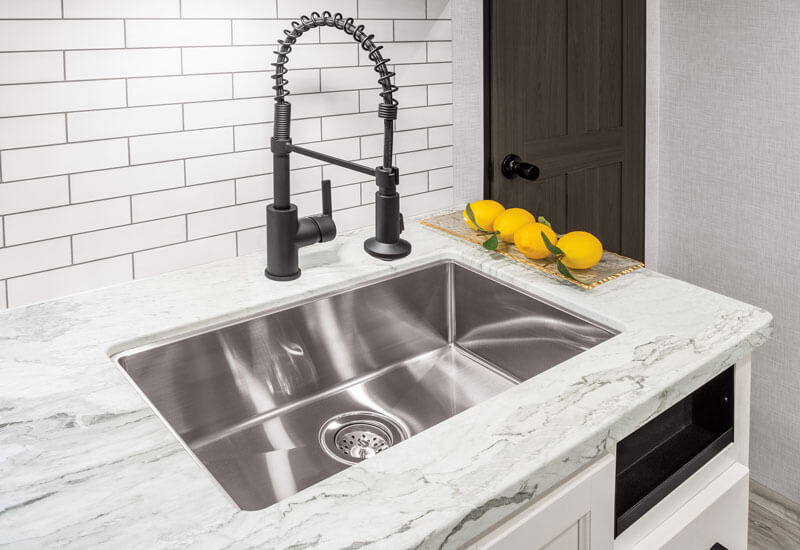 2026 Venture RV SportTrek ST271VRB Travel Trailer Large Single Bowl Stainless Steel Sink