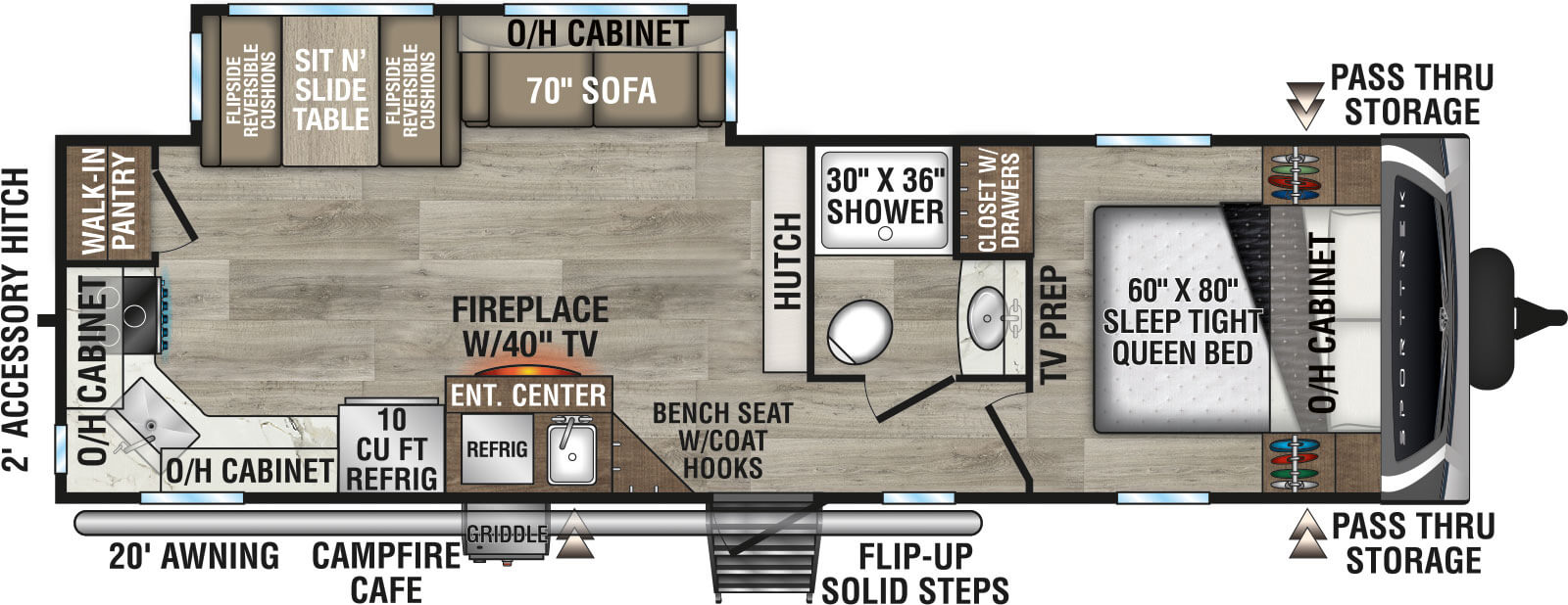 2026 Venture RV SportTrek ST291VRK Travel Trailer Floorplan