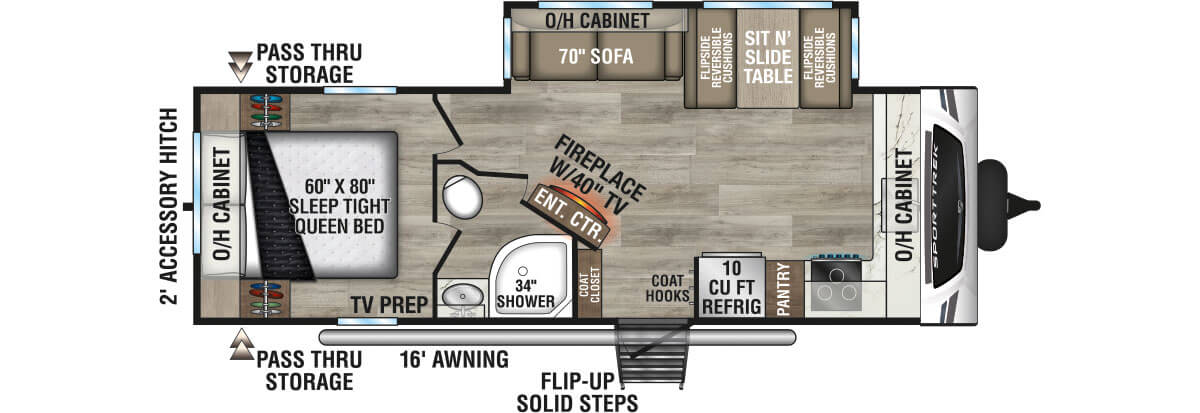 2026 Venture RV SportTrek ST251VFK Travel Trailer Floorplan
