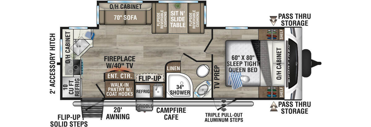 2026 Venture RV SportTrek ST251VRK Travel Trailer Floorplan